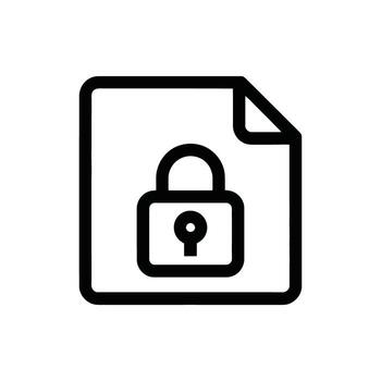 archivo seguridad icono concepto de documento intimidad proteccion con un bloquear símbolo vector