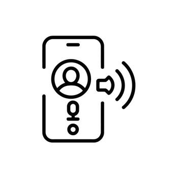 Phone notification alert user icon for social media and communication platform concept vector