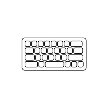 Minimalist Keyboard Outline for Technology Designs Website Elements and User Interface Projects vector