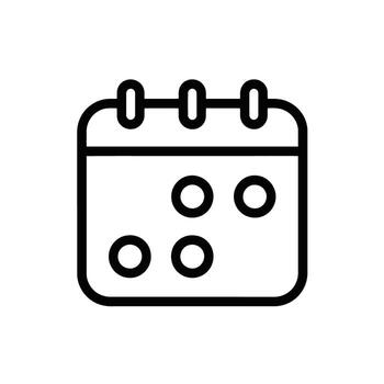 Calendar Icon with Events and Activities Marked Planning and Scheduling Reminder Tool for Productivity vector