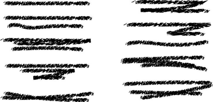 Highlighted text lines on white background showing important sections and emphasis vector