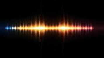 Dynamic abstract sound waveform with neon glow and color gradient video