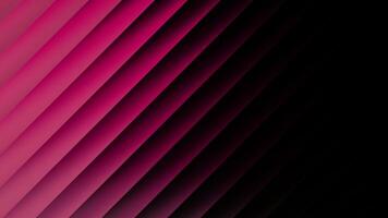 Dynamic diagonal gradient stripes transitioning from vibrant pink to deep black background animation video