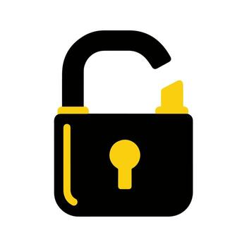 Unlocked Padlock Icon Symbol of Security, Privacy, and Access in a Digital World vector