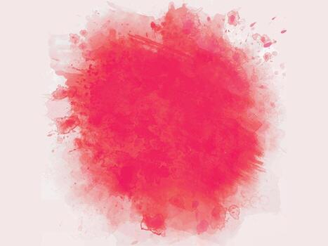 Red watercolor splash textured background design with artistic brush strokes, paint effect, abstract creative pattern, decorative layout for poster, flyer, branding, vector