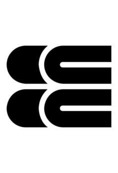 A pair of books icon. Two solid abstract book shapes. Stylized horizontal book stack. vector