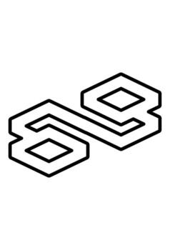 Abstract geometric number 69 outline. A bold and modern 69 logo. Futuristic numbers 69 in an abstract design. vector