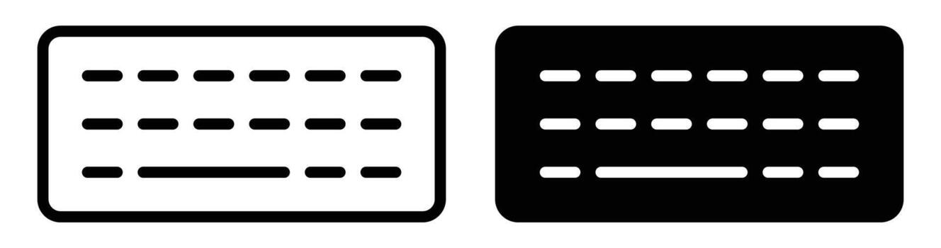 negro y blanco bloquear elementos con horizontal y vertical líneas diseño vector