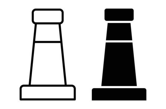 Two Contrasting Styles of a Simple Geometric Structure in Black and White vector