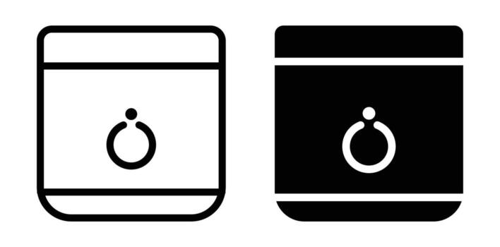 Minimalistic Icon Set Featuring Open and Closed Container Designs vector
