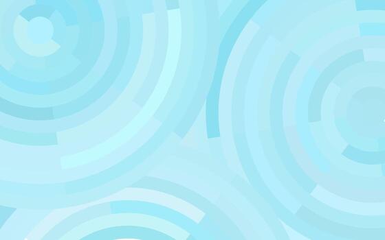 Radiant soft blue concentric circles background. Mosaic circular pattern for graphic design. Blue pastel background. vector