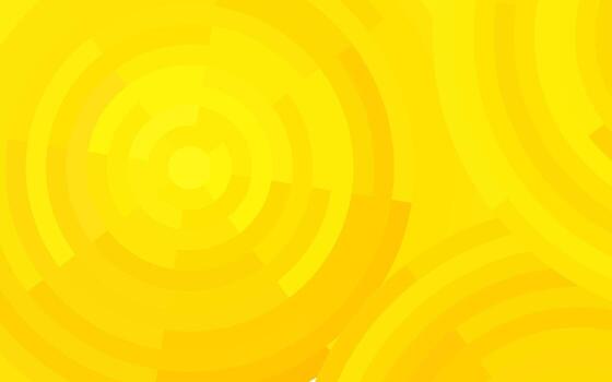 Radiant yellow concentric circles background. Mosaic circular pattern for graphic design. vector