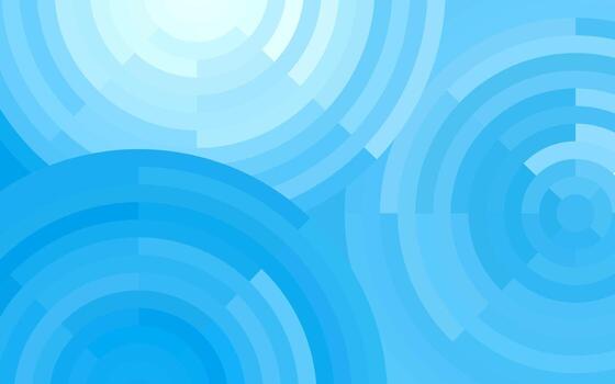 Radiant blue concentric circles background. Mosaic circular pattern for graphic design. vector