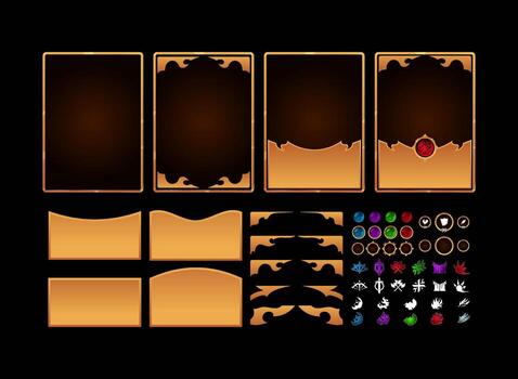 Card template design with decorative elements vector