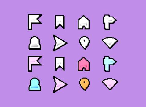 Colorful icons collection for design vector
