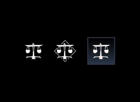 rpg game badge icon set with modern hand drawn fantasy style of scale shop store emblem banner vector