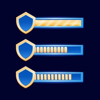 Security progress bars with shields vector