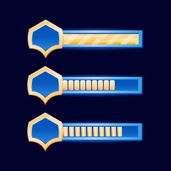 Colorful user interface progress bars vector