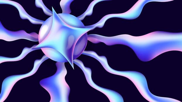 Colorful abstract sphere with flowing waves vector