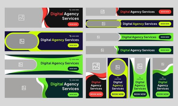 Multipurpose digital web set banner design for social media post, fully customizable bundle banner design, fitness, photography, healthcare bundle banner design, customizable eps 10 file format vector