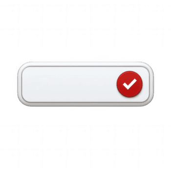 Bestätigung Dialog Box mit rot prüfen Kennzeichen Taste isoliert auf Transparenz Hintergrund, symbolisieren die Genehmigung oder Fertigstellung im sauber Digital Schnittstelle Design png