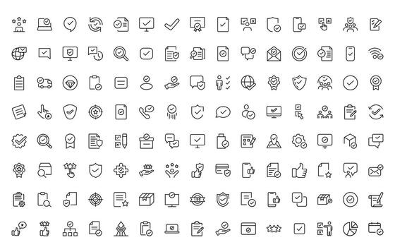 Modern outline icons for web and apps vector