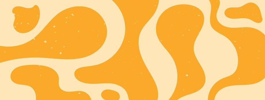 Abstract hippie horizontal background. Zebra groovy color Y2K shapes. vector