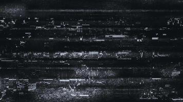 classico televisione statico rumore con problema tecnico interferenza su un' distorto schermo sfondo video