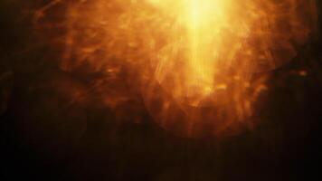 d'oro leggero razzi e bokeh astratto sfondo la creazione di caldo, etereo, e magico effetti per design video