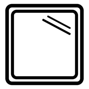 Mirror icon. Mirror icon, logo concept isolated on white background. Square mirror icon for web and mobile. Simple illustration. EPS 10 vector