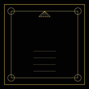 mínimo resumen geométrico marco con dorado líneas en negro antecedentes vector