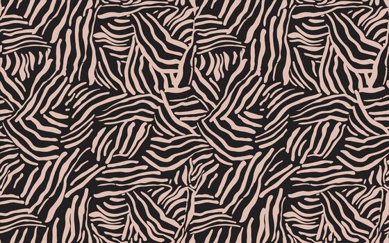 Abstract repeat design featuring wavy, striped patterns in soft pink on a dark background, evoking a modern, organic feel. vector