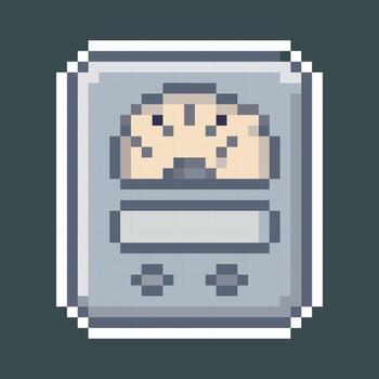 power meter in pixel art style vector