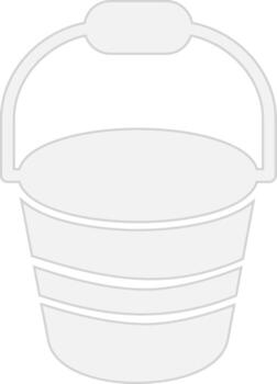 Bucket Sharp Line Mark vector