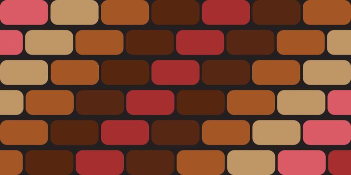 redondeado rectangular modelo en rosado y marrón vector