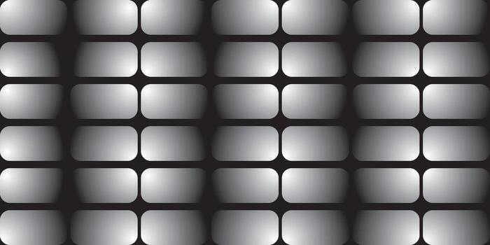 Rounded rectangular pattern in black and white gradient colors vector