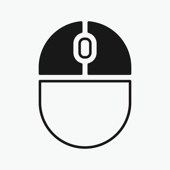 scroll Computer mouse icon, illustrating different button presses, simple icon vector
