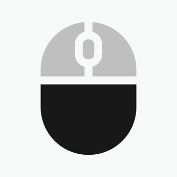 Computer mouse icon, illustrating different button presses. simple icon. vector