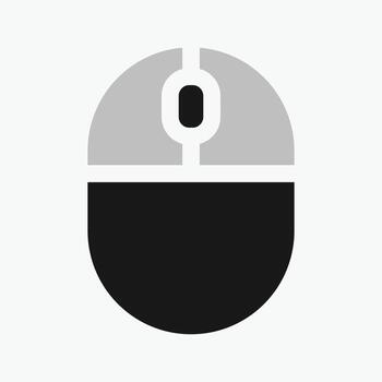 scroll Computer mouse icon, illustrating different button presses. vector