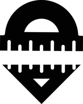 geometría colocar, transportador y conjunto cuadrado vector