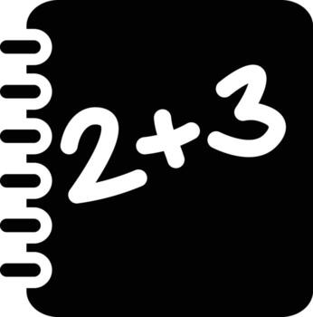 Simple Math Problem in a Notebook vector