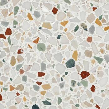 Abstract terrazzo pastel seamless pattern background top view with tiny chips photo