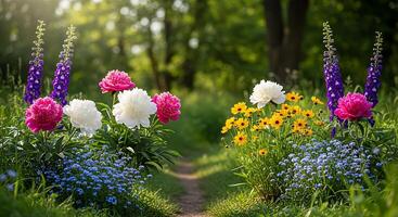 romántico Cereza flores flores naturaleza antecedentes con pastel belleza foto