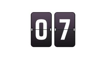 Flip Board Countdown Timer Animation Counting Down from 10 to 0 video