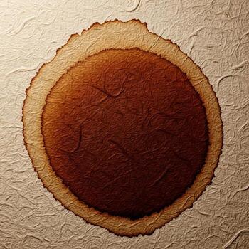 Close up view of a cross section of a tree trunk showing growth rings and textured bark photo