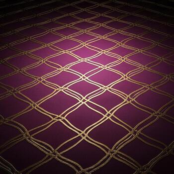 Elegant deep purple carpet with a subtle gold diamond pattern creating a luxurious and inviting atmosphere photo