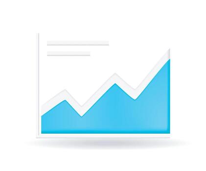 Data statistics area chart concept vector
