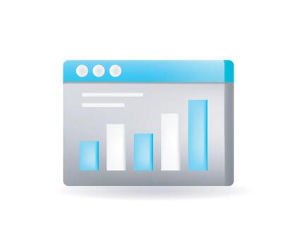 Data statistics bar on web page vector