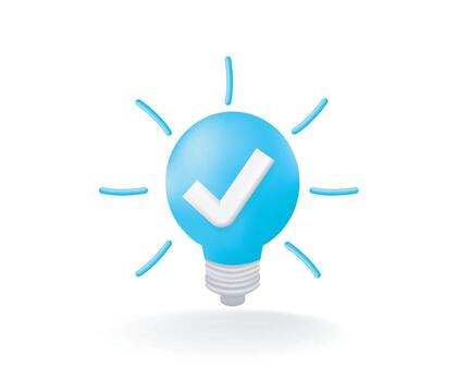 idea concepto con cheque lista firmar vector