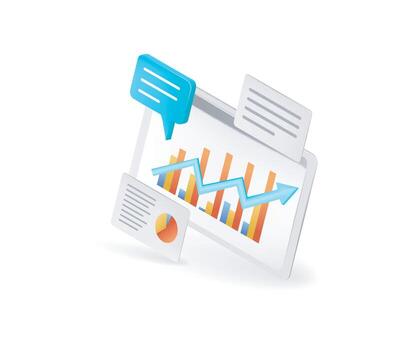 Data visualization with graphs and charts vector